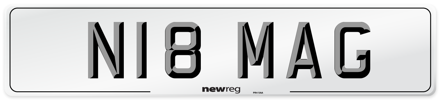 N18 MAG Number Plate from New Reg